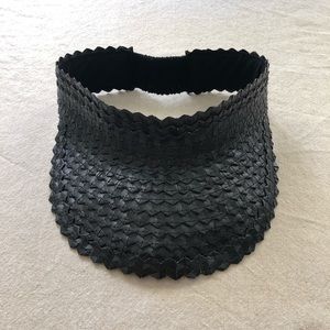 Small Brim Black Straw Visor ☀️like Free People